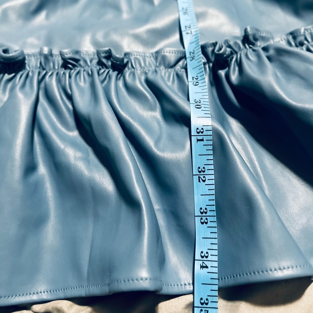 Olivia James The Label ‘Tinsley Faux Leather Dress in Topaz Leather - Size M NWT - Picture 13 of 15